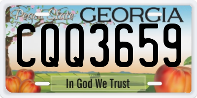GA license plate CQQ3659