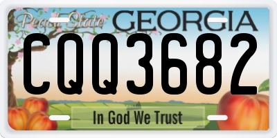 GA license plate CQQ3682