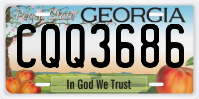 GA license plate CQQ3686