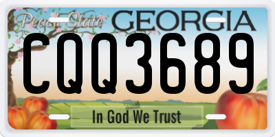 GA license plate CQQ3689
