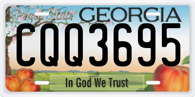 GA license plate CQQ3695