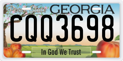 GA license plate CQQ3698