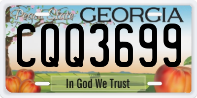 GA license plate CQQ3699