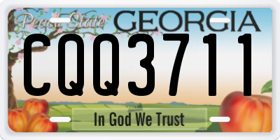 GA license plate CQQ3711