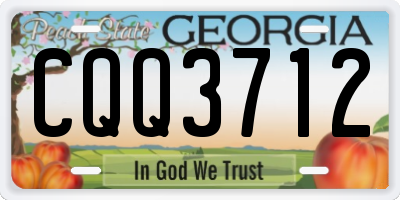 GA license plate CQQ3712