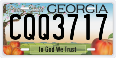 GA license plate CQQ3717