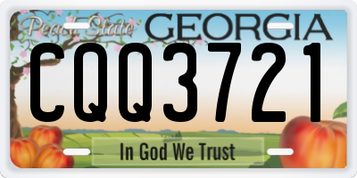 GA license plate CQQ3721