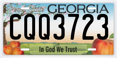 GA license plate CQQ3723