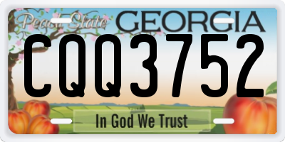 GA license plate CQQ3752