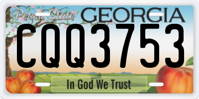 GA license plate CQQ3753
