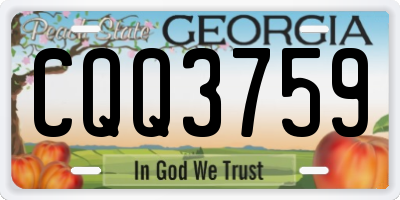 GA license plate CQQ3759
