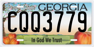 GA license plate CQQ3779