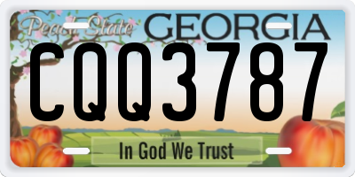 GA license plate CQQ3787
