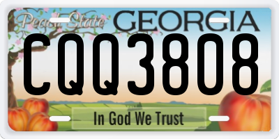 GA license plate CQQ3808