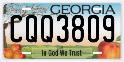 GA license plate CQQ3809