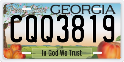 GA license plate CQQ3819