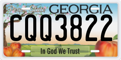 GA license plate CQQ3822
