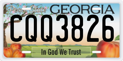 GA license plate CQQ3826