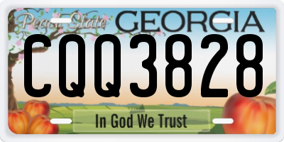 GA license plate CQQ3828