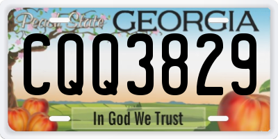 GA license plate CQQ3829
