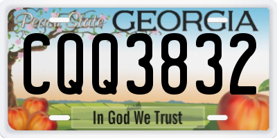 GA license plate CQQ3832