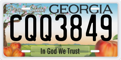 GA license plate CQQ3849