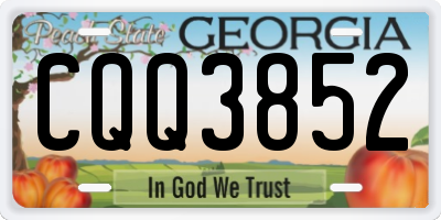 GA license plate CQQ3852