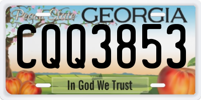 GA license plate CQQ3853