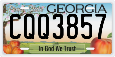 GA license plate CQQ3857