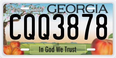 GA license plate CQQ3878