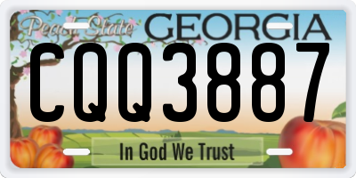 GA license plate CQQ3887