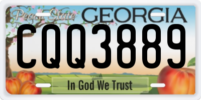 GA license plate CQQ3889
