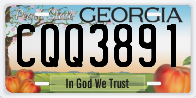 GA license plate CQQ3891