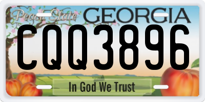 GA license plate CQQ3896