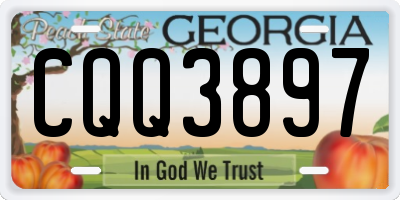 GA license plate CQQ3897