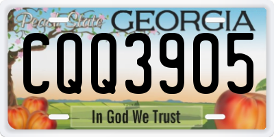 GA license plate CQQ3905