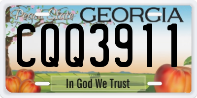 GA license plate CQQ3911