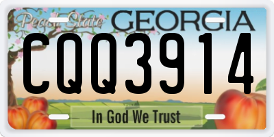 GA license plate CQQ3914