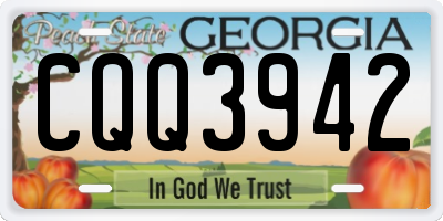 GA license plate CQQ3942