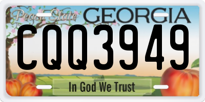 GA license plate CQQ3949
