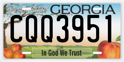 GA license plate CQQ3951