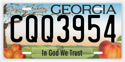 GA license plate CQQ3954