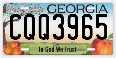 GA license plate CQQ3965