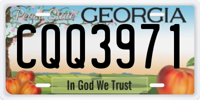 GA license plate CQQ3971