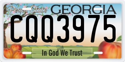 GA license plate CQQ3975
