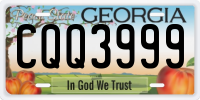 GA license plate CQQ3999