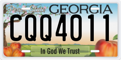 GA license plate CQQ4011