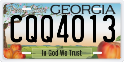GA license plate CQQ4013