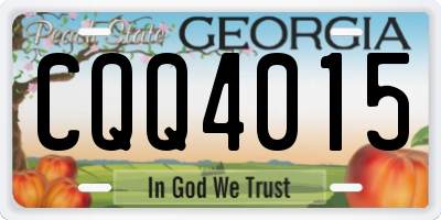 GA license plate CQQ4015