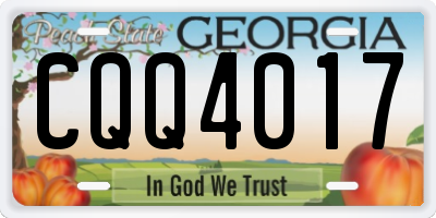 GA license plate CQQ4017